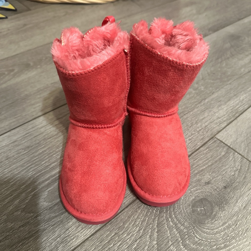 Cozy Red Kids Boots